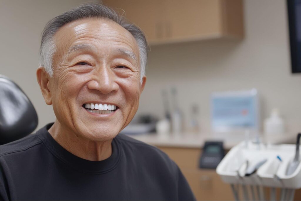 笑顔の高齢男性