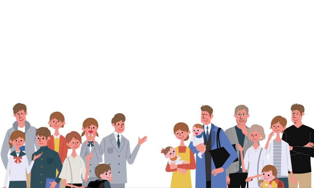 さまざまな年齢層・職業の人々のイラスト